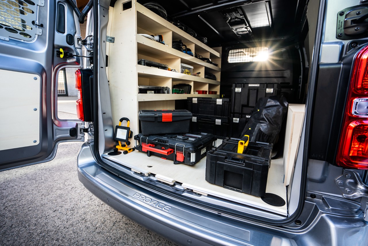 Modified cargo area of Toyota Proace for specific business needs